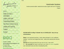 Tablet Screenshot of handmadegardenspdx.com